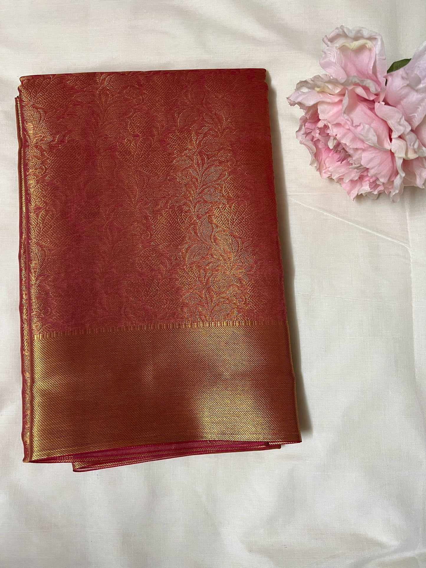 Red Ambani Tissue Silk Saree