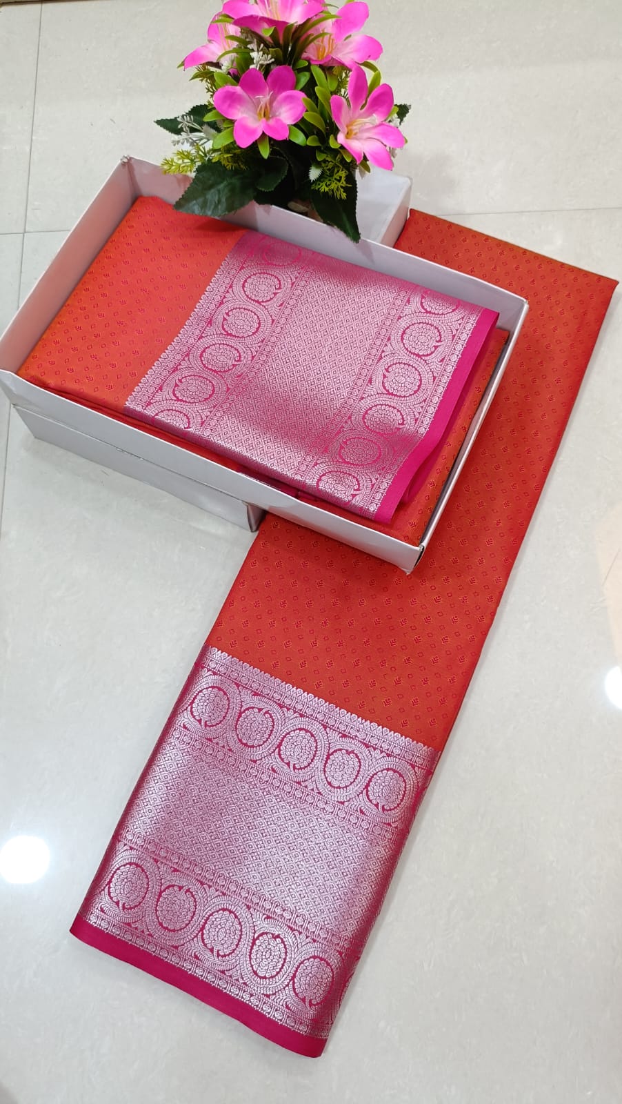 Red Traditional Gift Saree