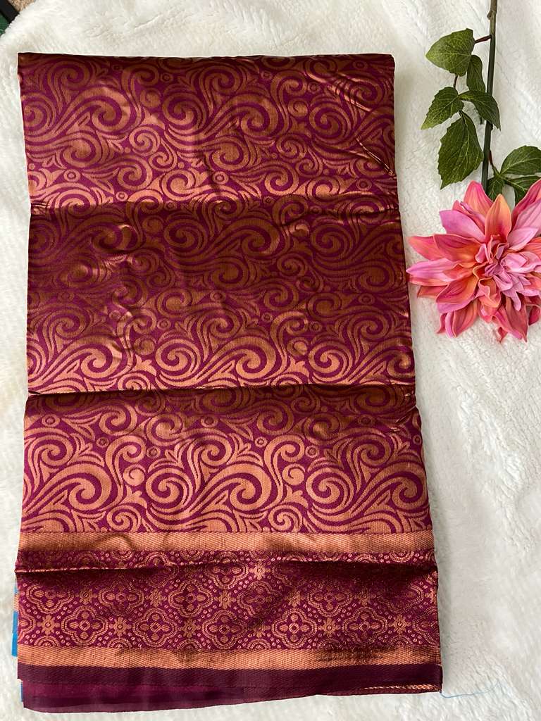 Maroon Copper Queen Fancy Saree