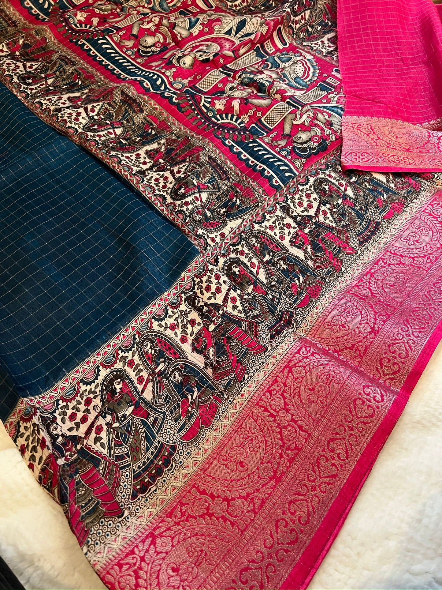 Royal Blue Emerald Fancy Saree