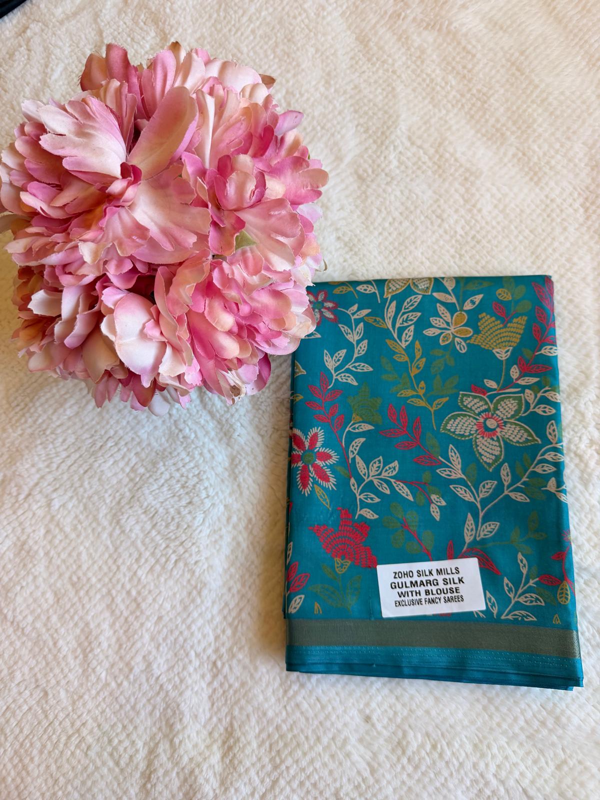 Teal Gulmarg Fancy Saree