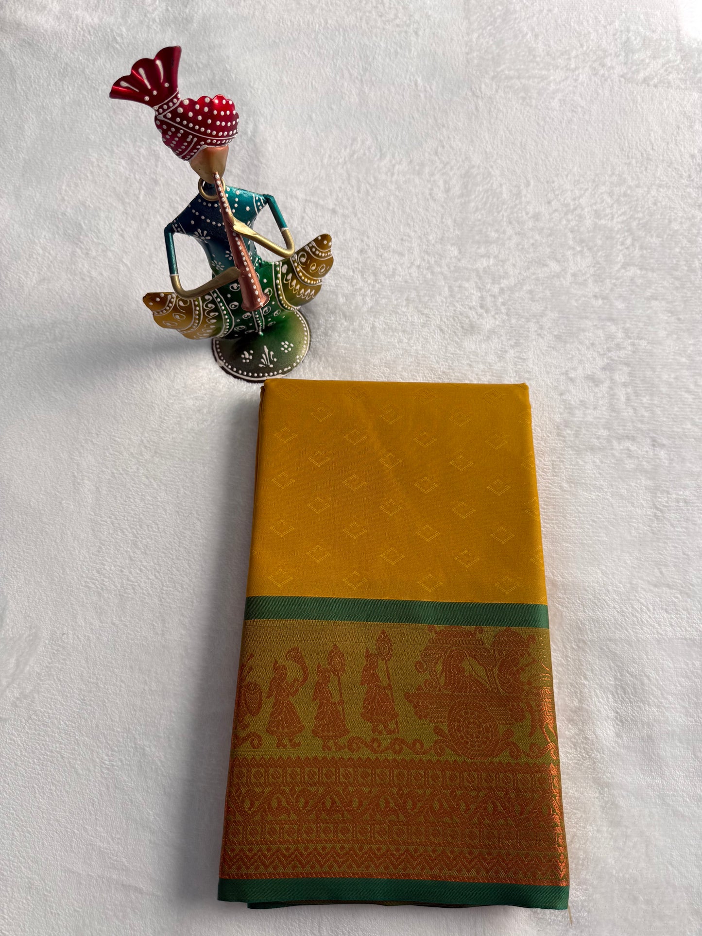 Yellow Green Traditional Gift Saree