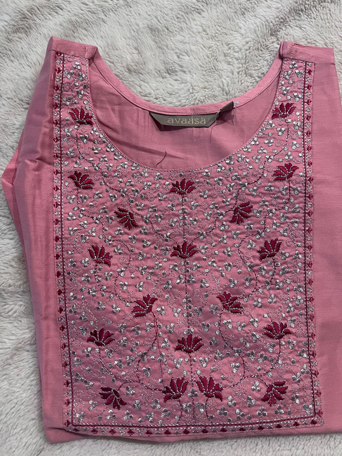 Pink Embroidery Kurti