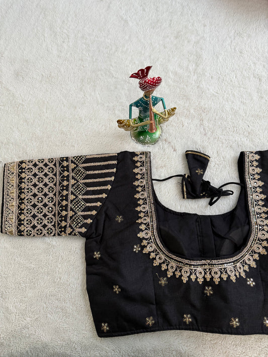 Black Embroidery Blouse