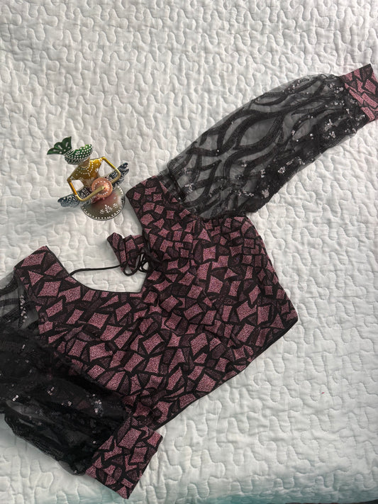 Black Full Sleeve Designer Blouse