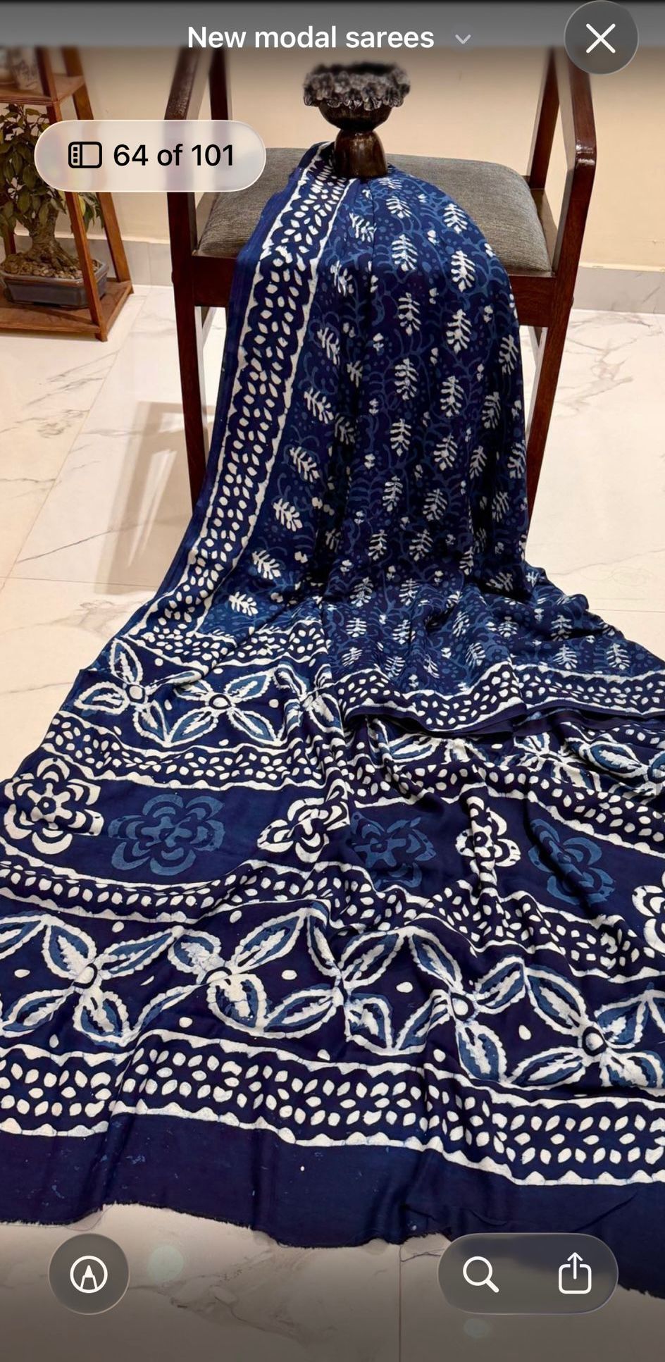 Blue Modal SIlk Saree