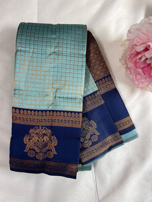 Light Blue Samudrika Semi Silk Saree