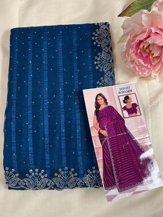Blue Jio Fast Fancy Saree