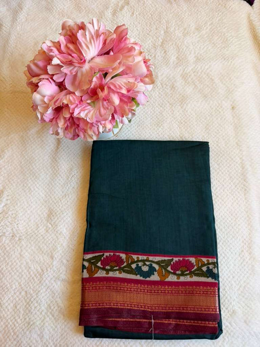 Bluish Green Anvika Fancy Saree