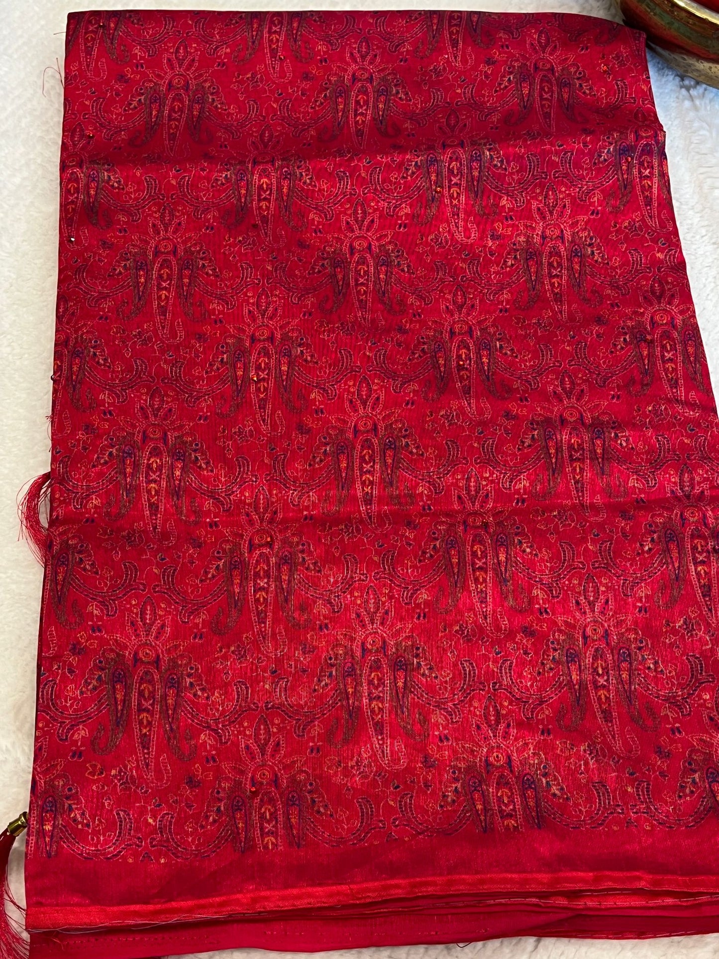 Red Garima Fancy Saree