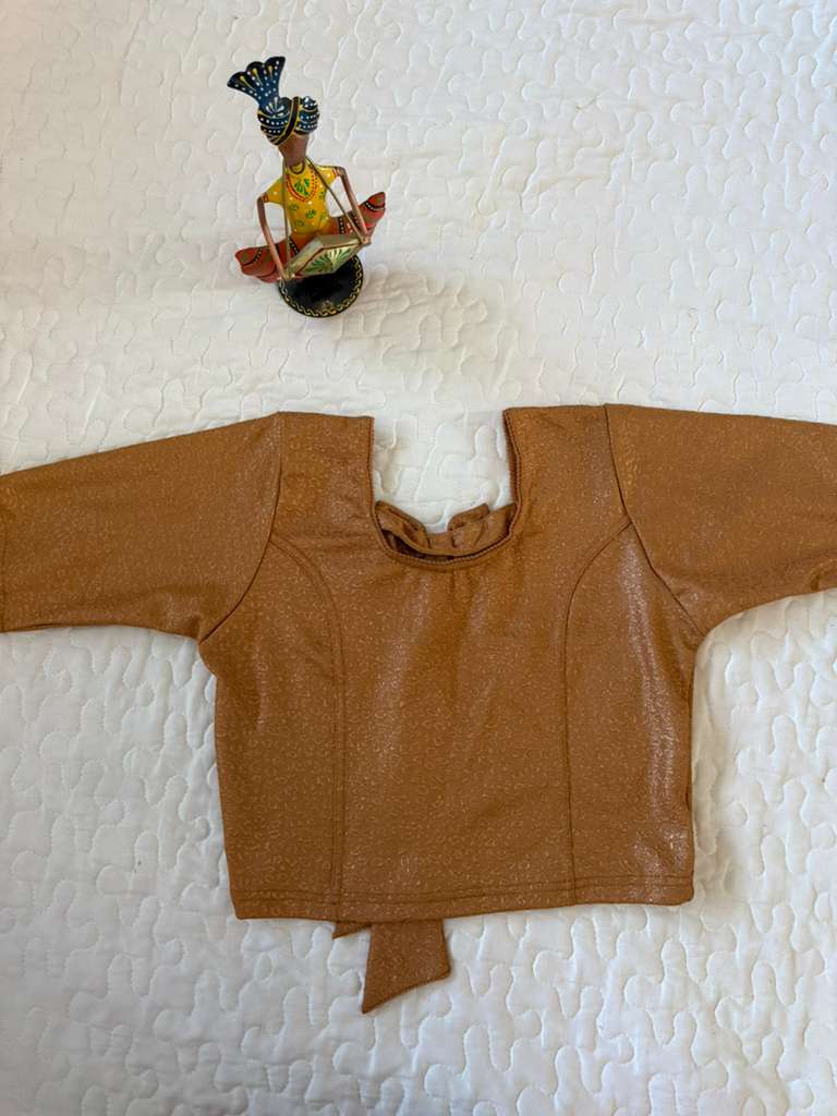 Brown Bow Knot Stretchable Blouse