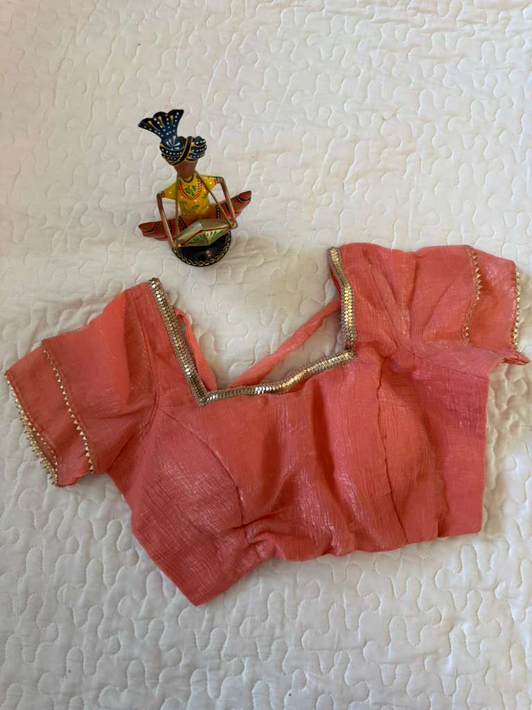Peach Zari Blouse