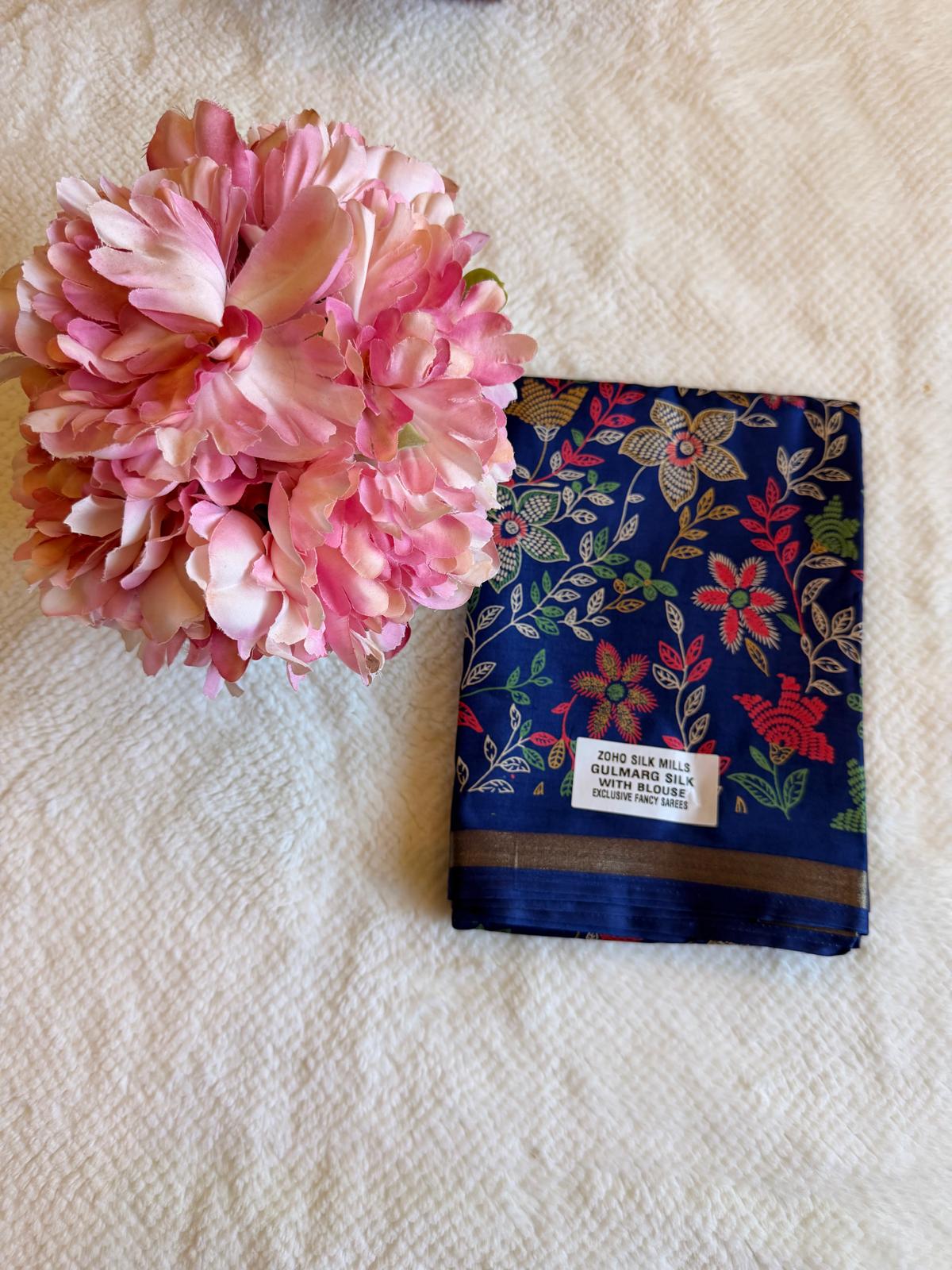 Dark Blue Gulmarg Fancy Saree