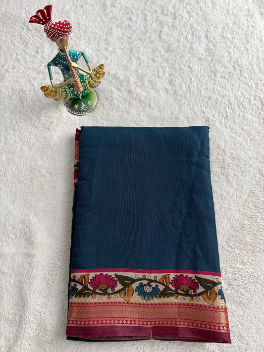 Ashima Dark Blue Fancy Saree