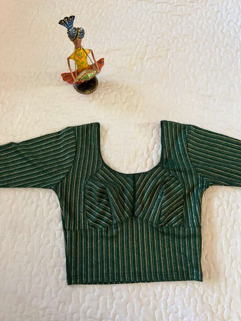 Green Stripe Stretchable Blouse