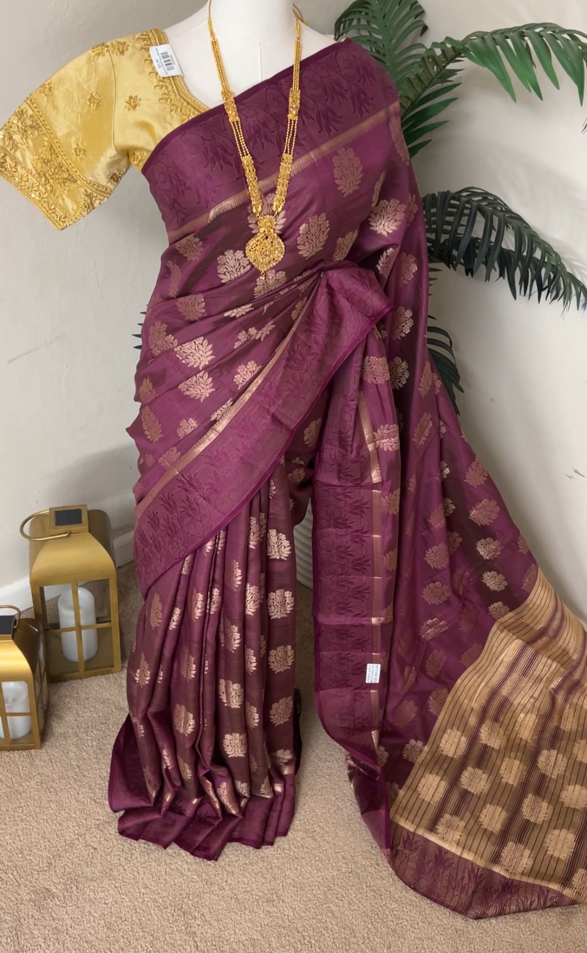 Maroon Butter Silk Saree