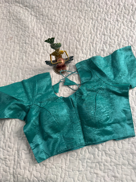 Dark Teal TIssue Blouse