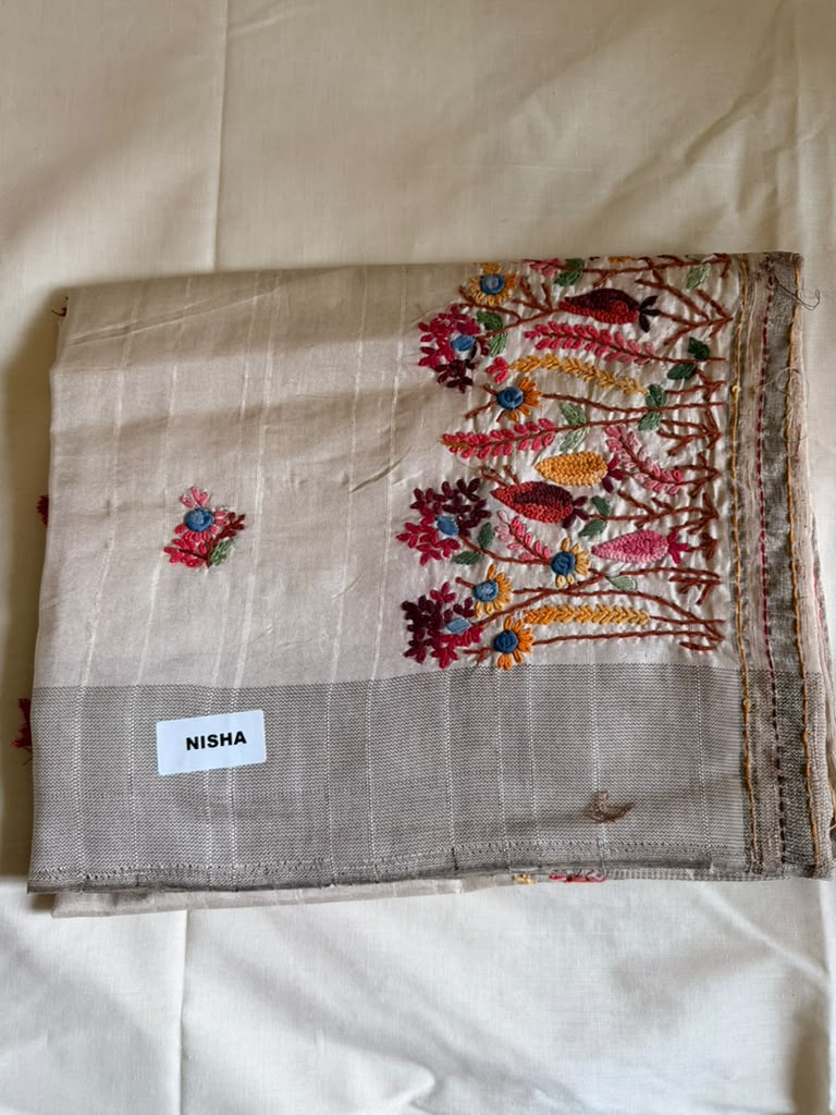 Nisha Silk Cotton Fancy Saree Pattern 1