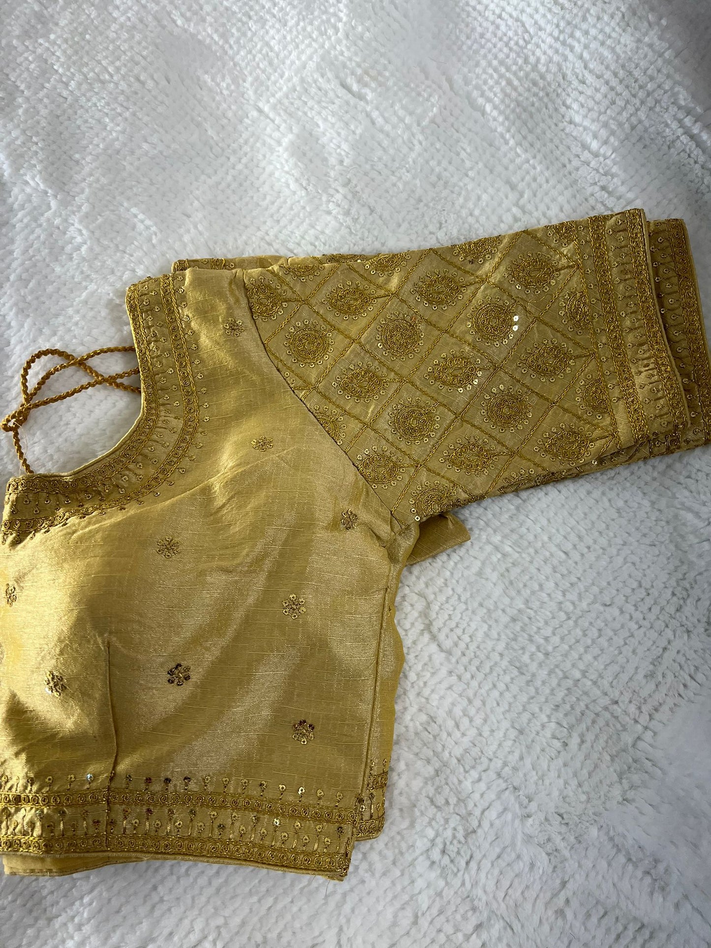 Gold Design 1 Embroidery Blouse