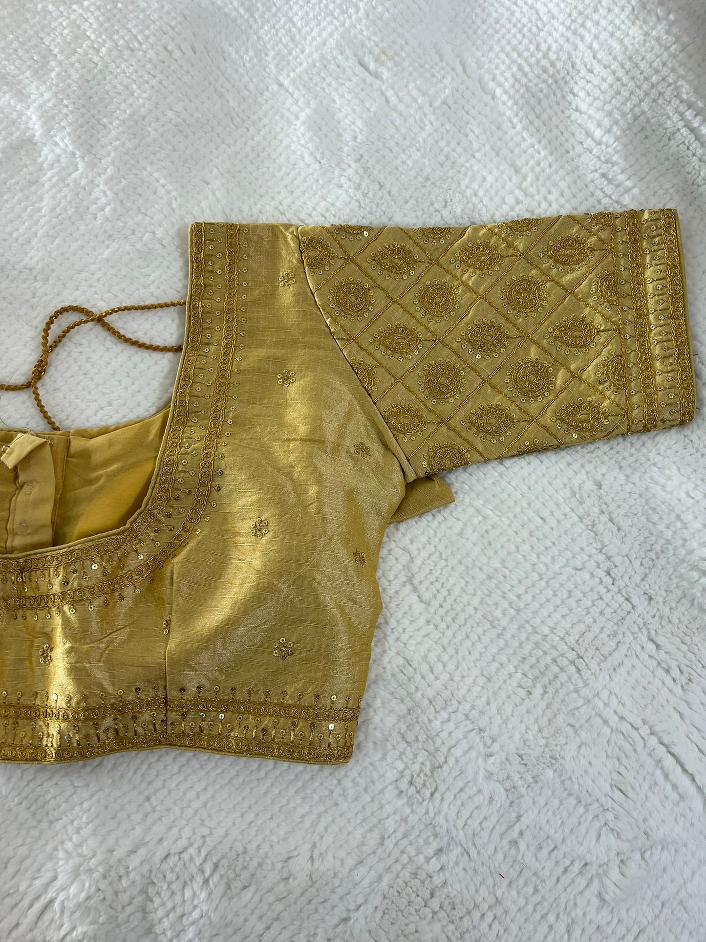 Gold Design 1 Embroidery Blouse