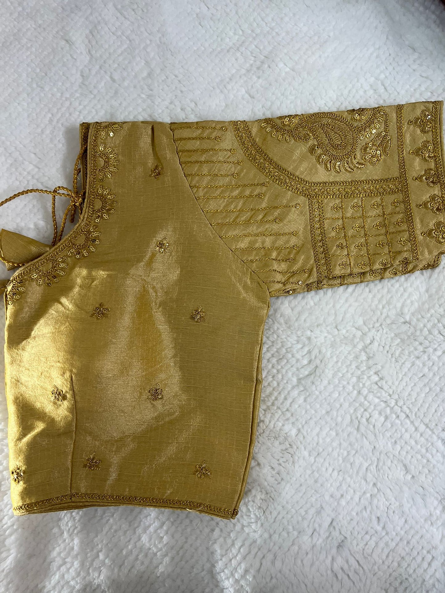 Gold Design 2 Embroidery Blouse