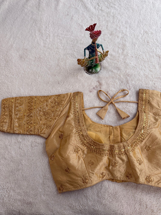 Gold D1 Embroidery Blouse