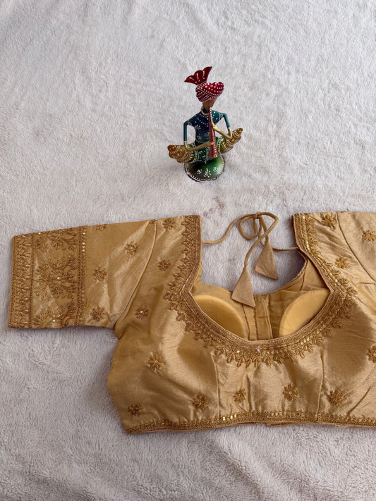 Gold D2 Embroidery Blouse