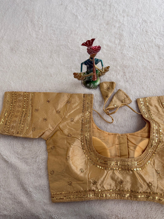 Gold D3 Embroidery Blouse