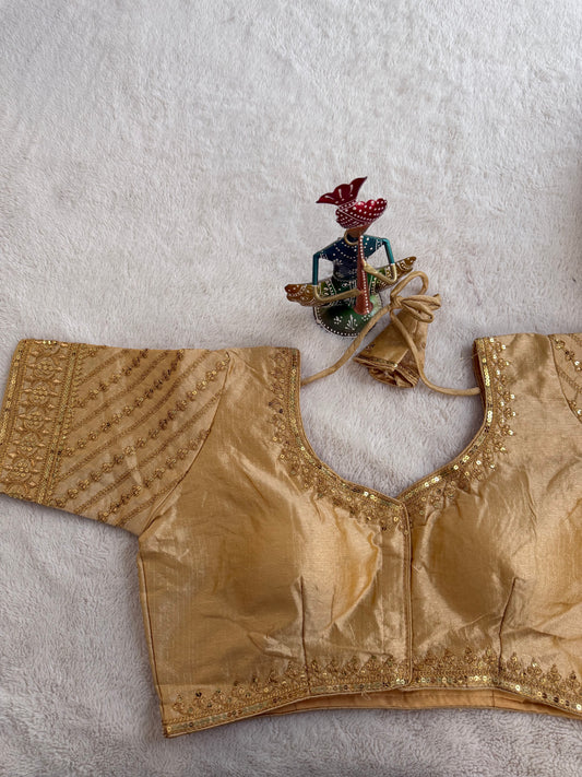 Gold D4 Embroidery Blouse