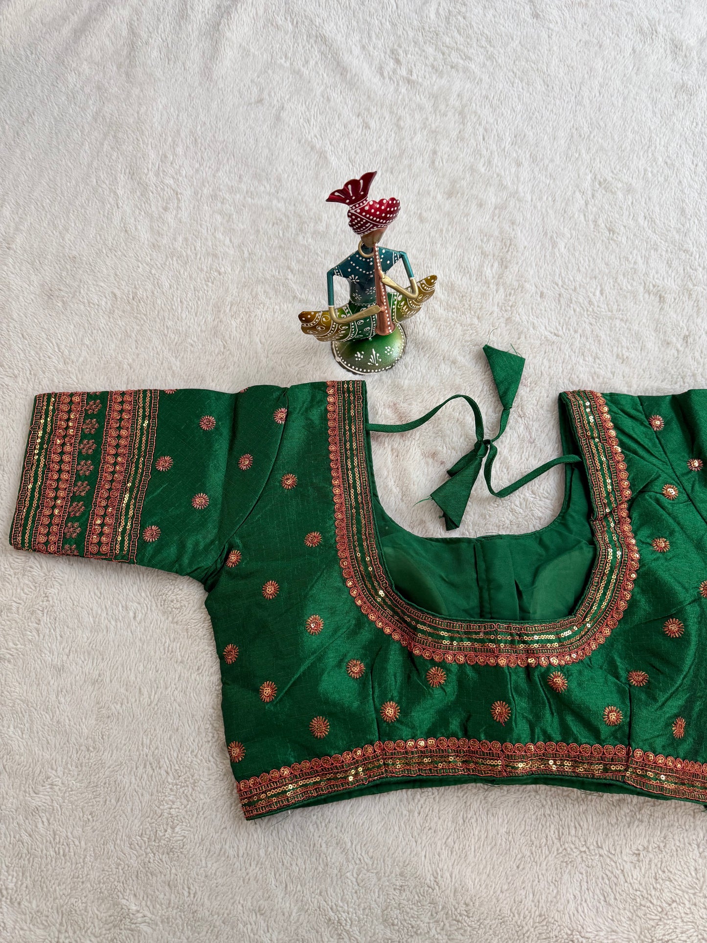 Green Embroidery Blouse