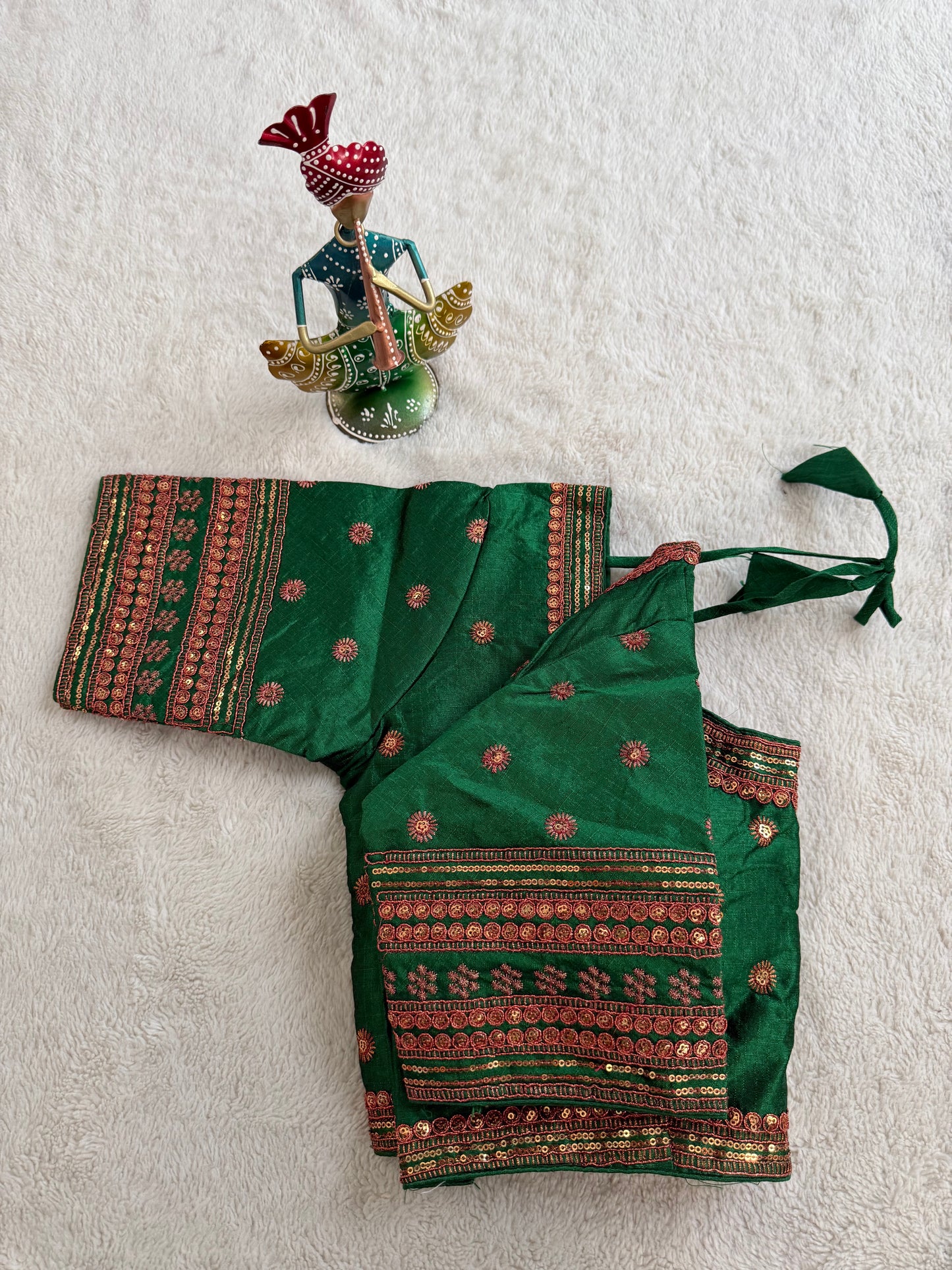 Green Embroidery Blouse