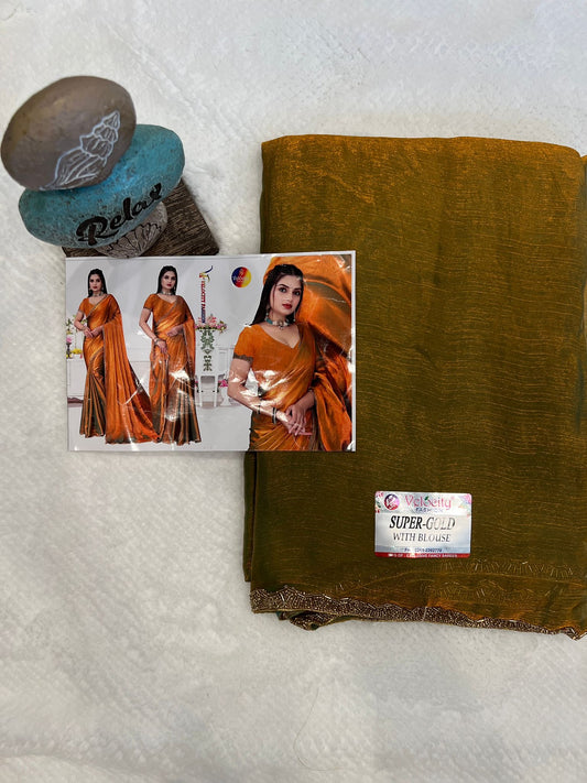 Green Asha Puri Space Silk Fancy Saree