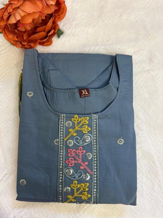 Grey 3 Piece Salwar Set