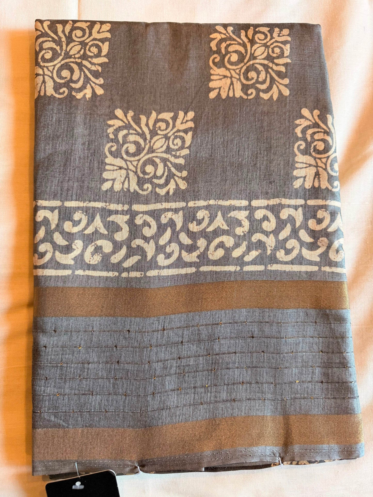 Grey Sequence Saree