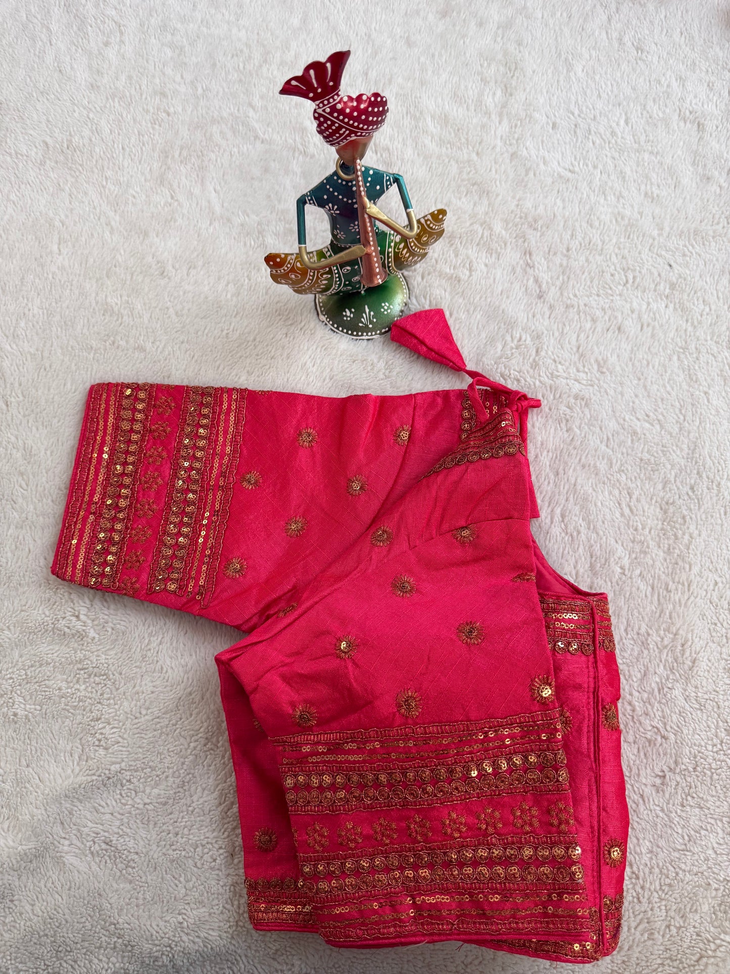 Hot Pink Embroidery Blouse