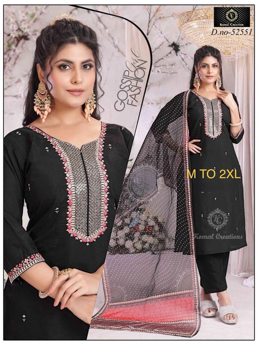 Black 3 Piece Salwar Set