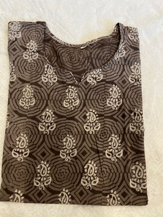 Light Brown Short Kurti M