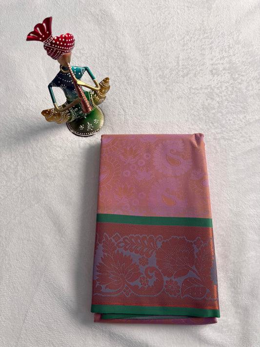Light Pink and Green Traditional Gift Saree