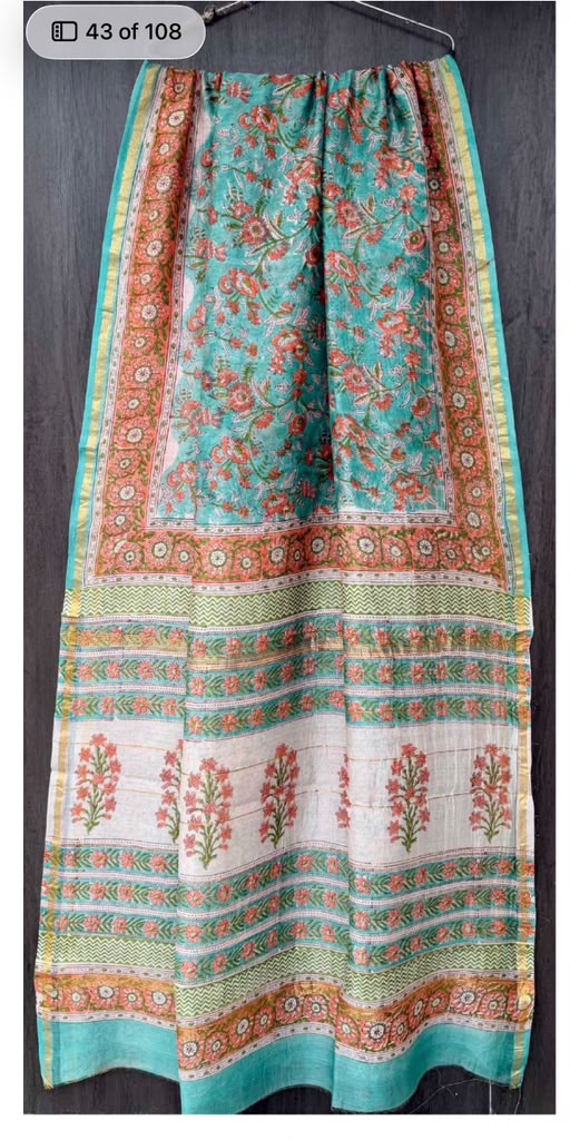 Green Maheshwari Silk Saree