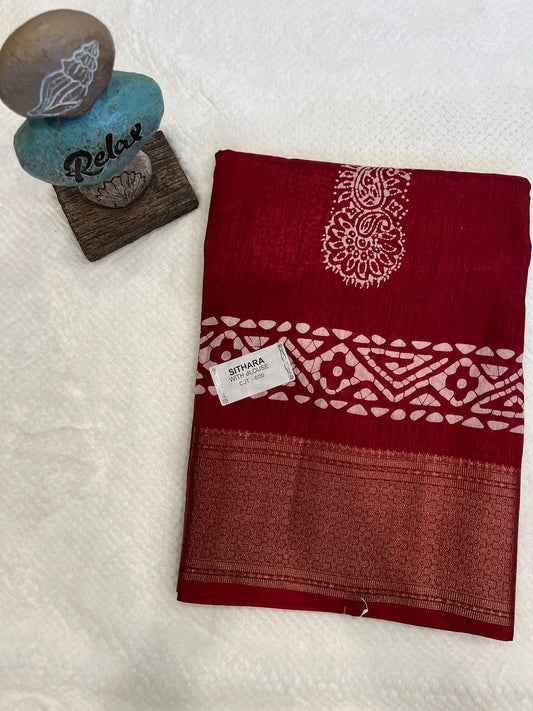 Maroon Sithara Fancy Saree