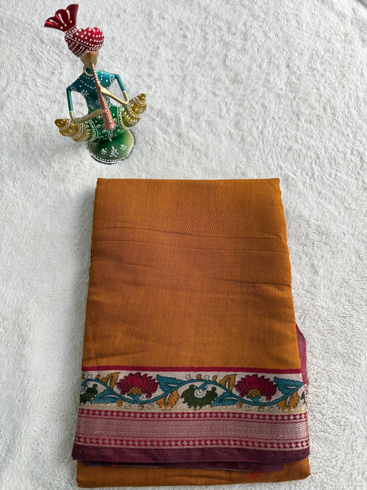 Ashima Mustard Yellow Fancy Saree