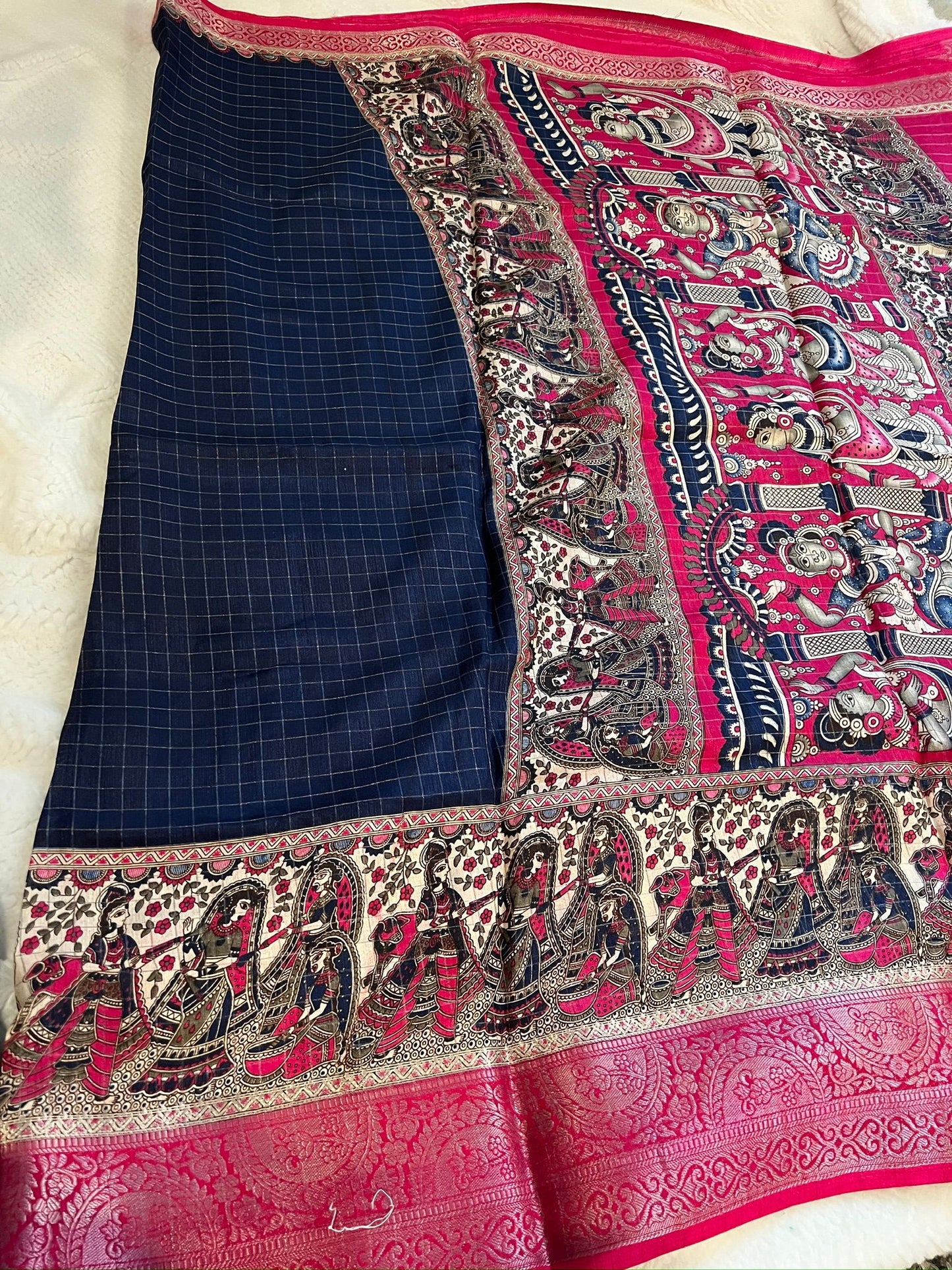 Navy Blue Emerald Fancy Saree