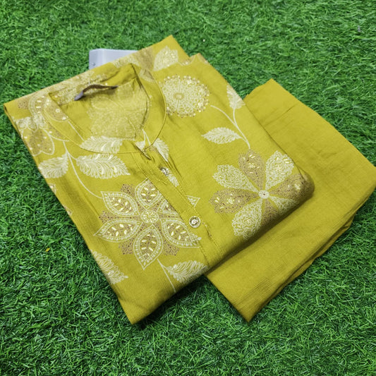 Olive Green 2-Piece Chudidar Set