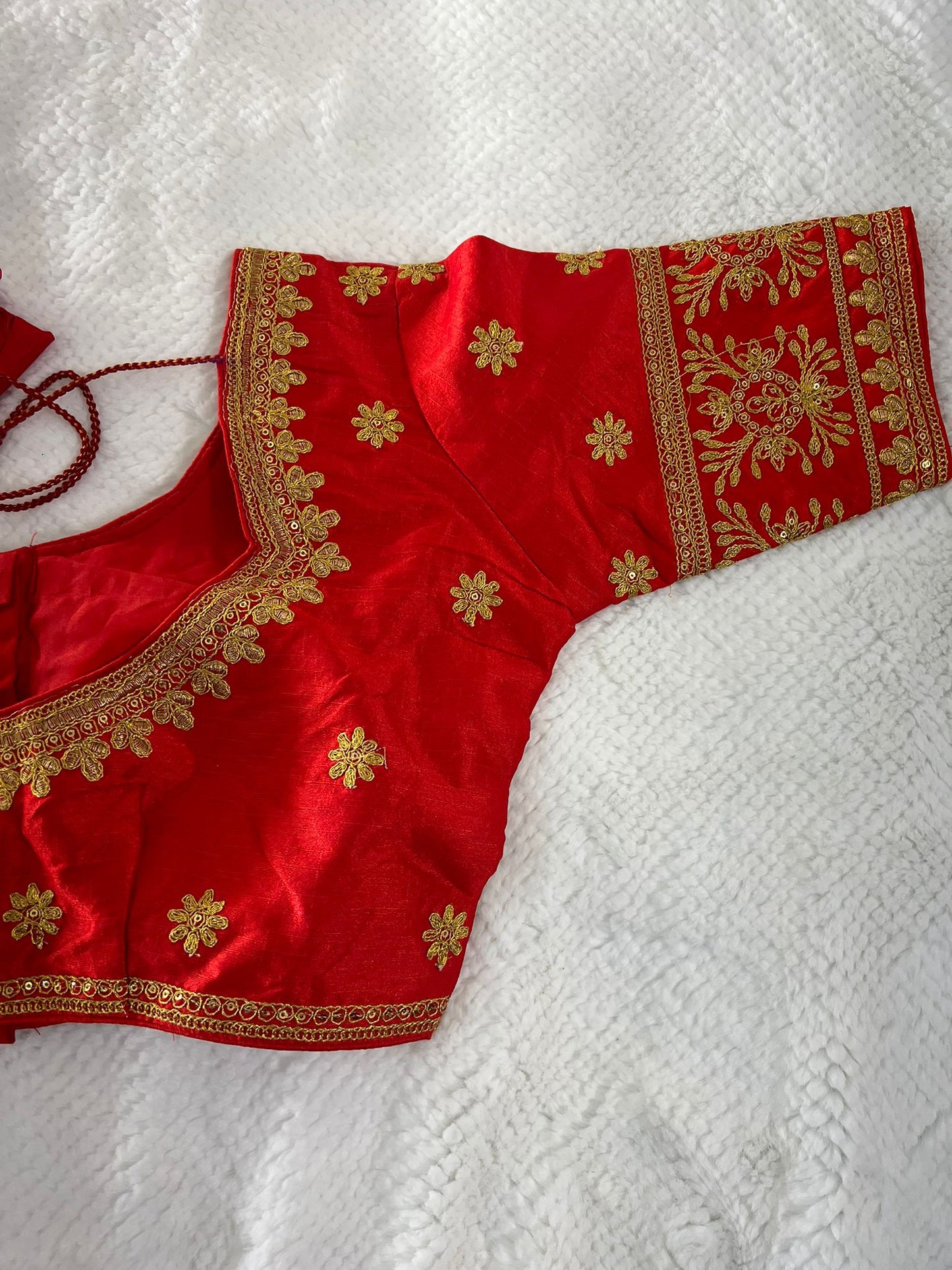 Orange Design 2 Embroidery Blouse