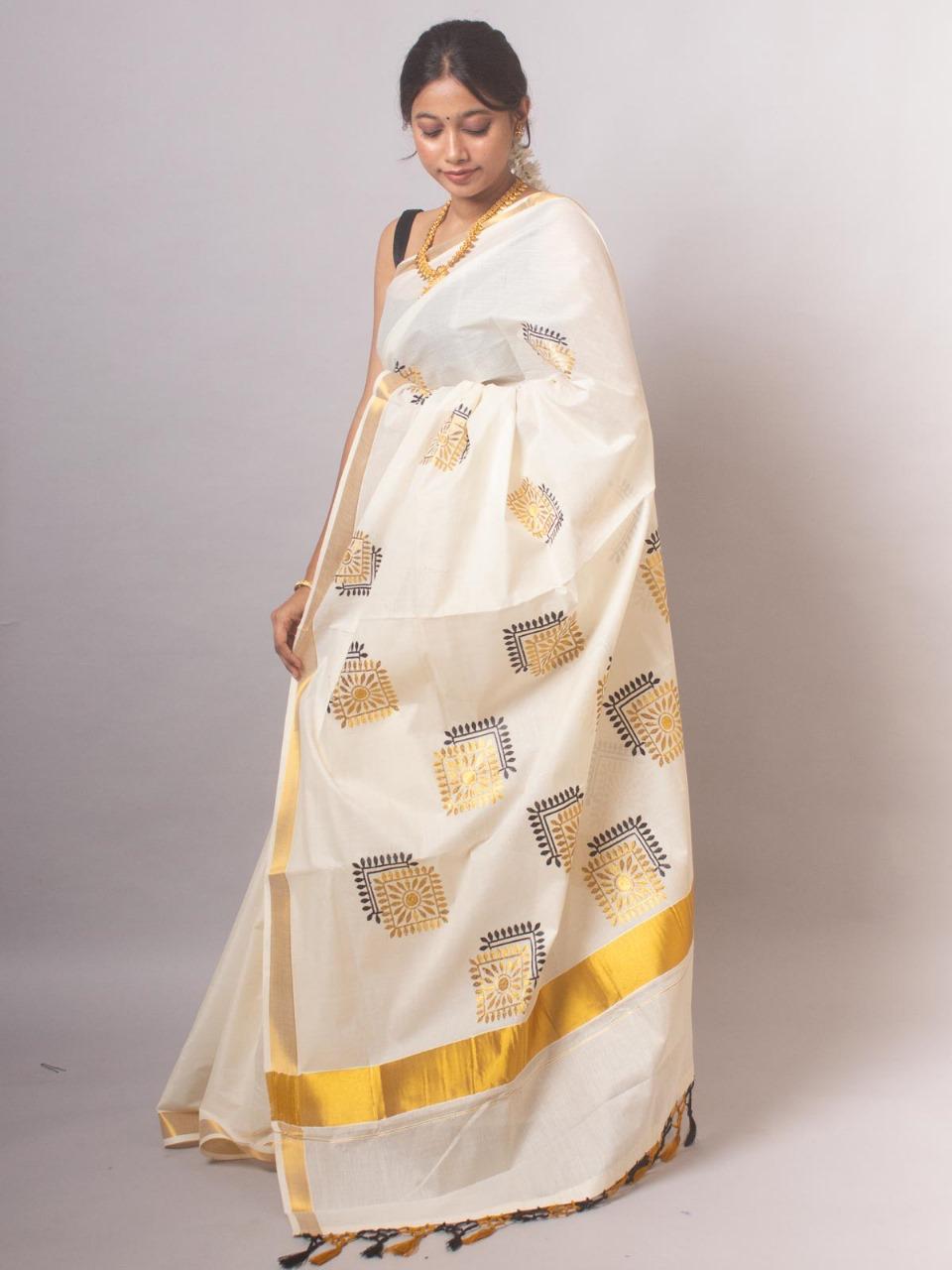 Kerala Cotton Saree Pattern 5