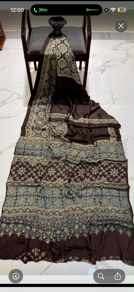 Brown Modal Silk Saree