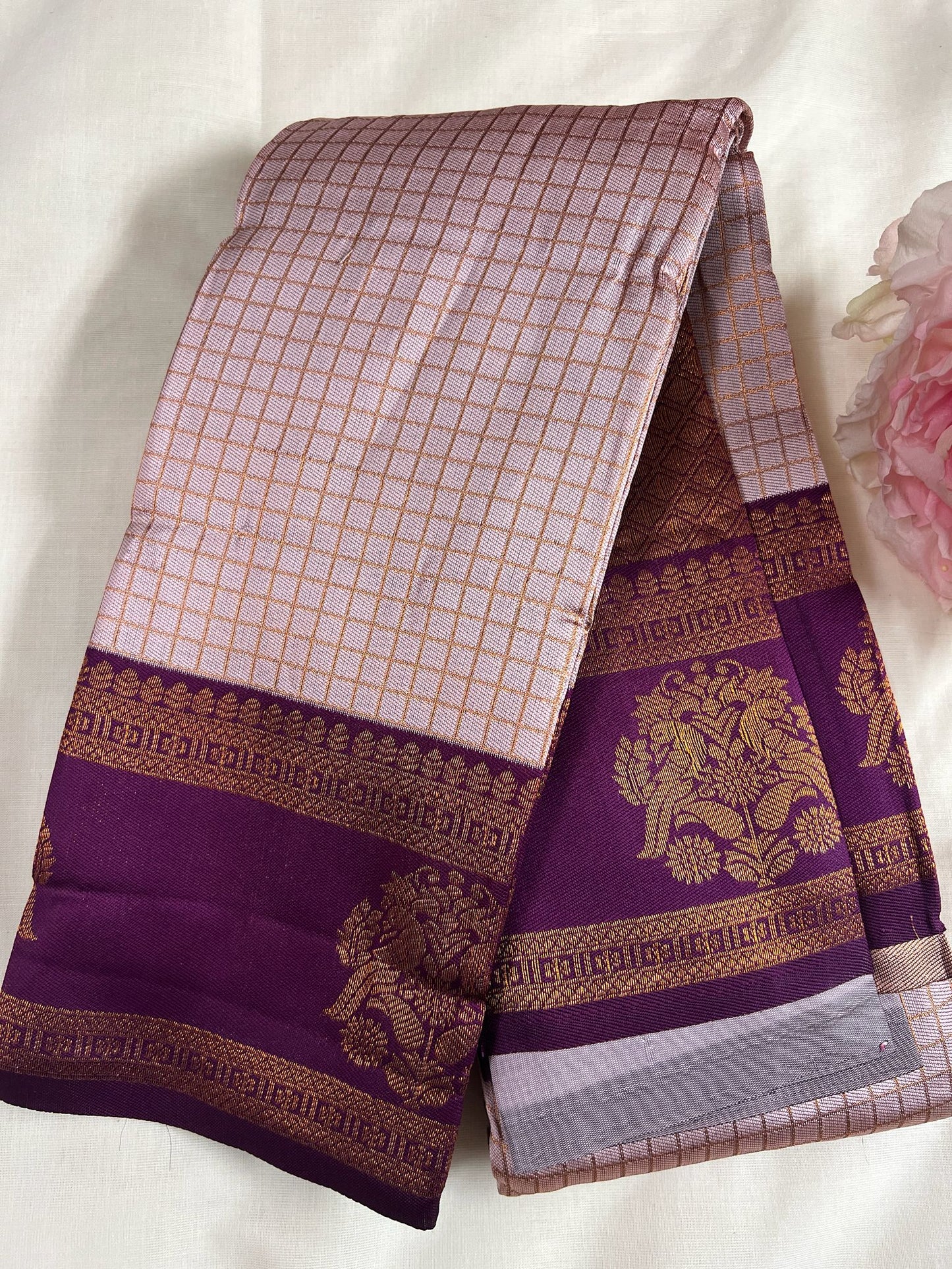Pink Samudrika Semi Silk Saree