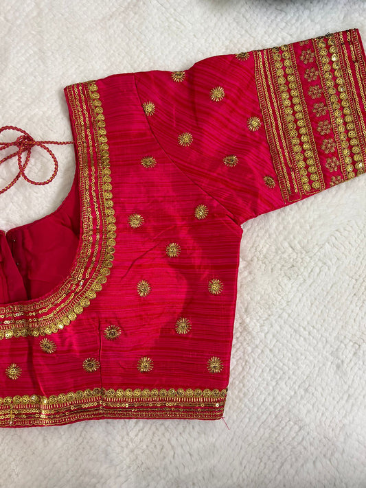 Pink Design 2 Embroidery Blouse