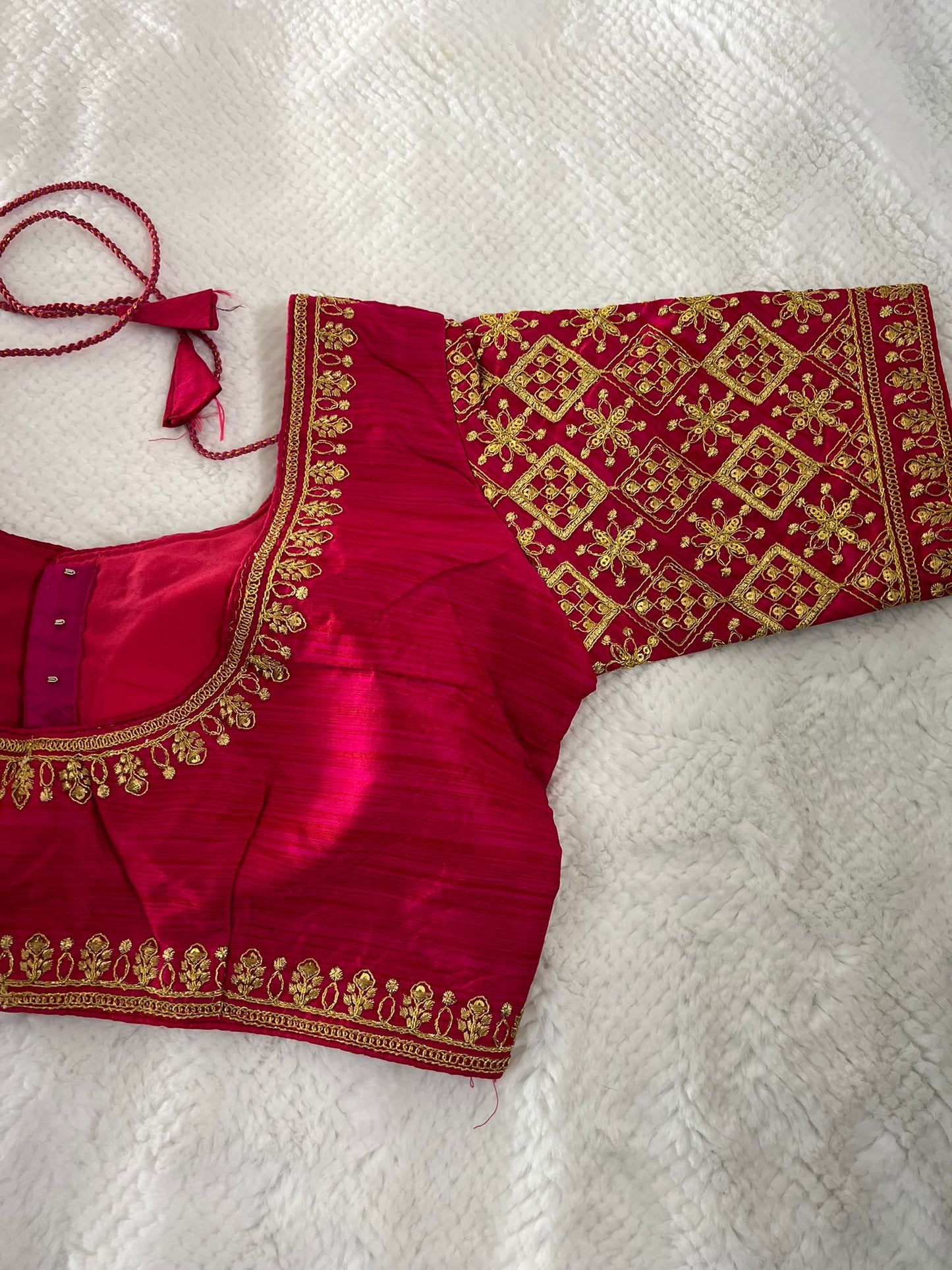 Pink Design 1 Embroidery Blouse