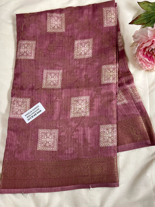 Pink Miss Universe Fancy Silk Saree